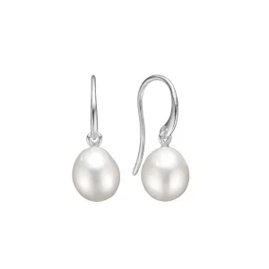 Carré Øreringe Med Baroque Perle - SH4433