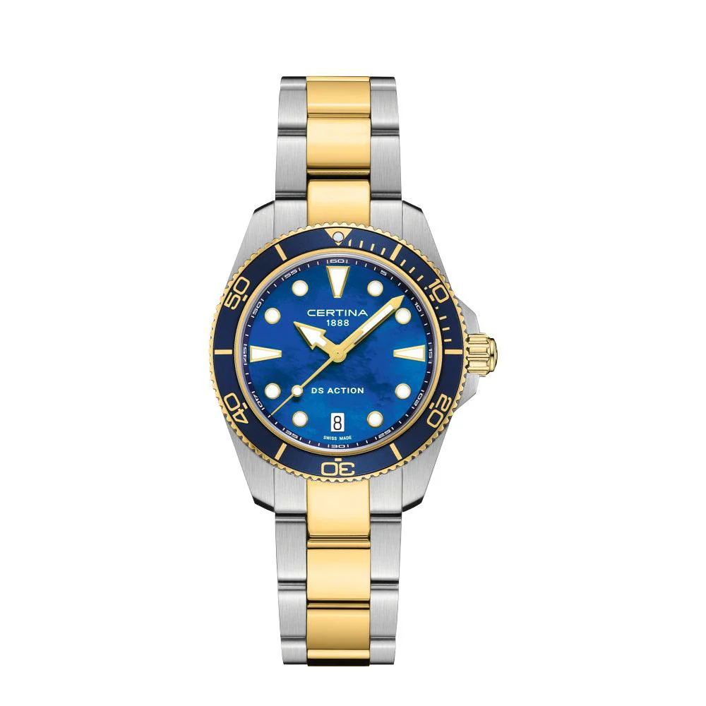 Certina DS Action Ocean Blue Perlemor 34,5mm - Quartz - Billede 2
