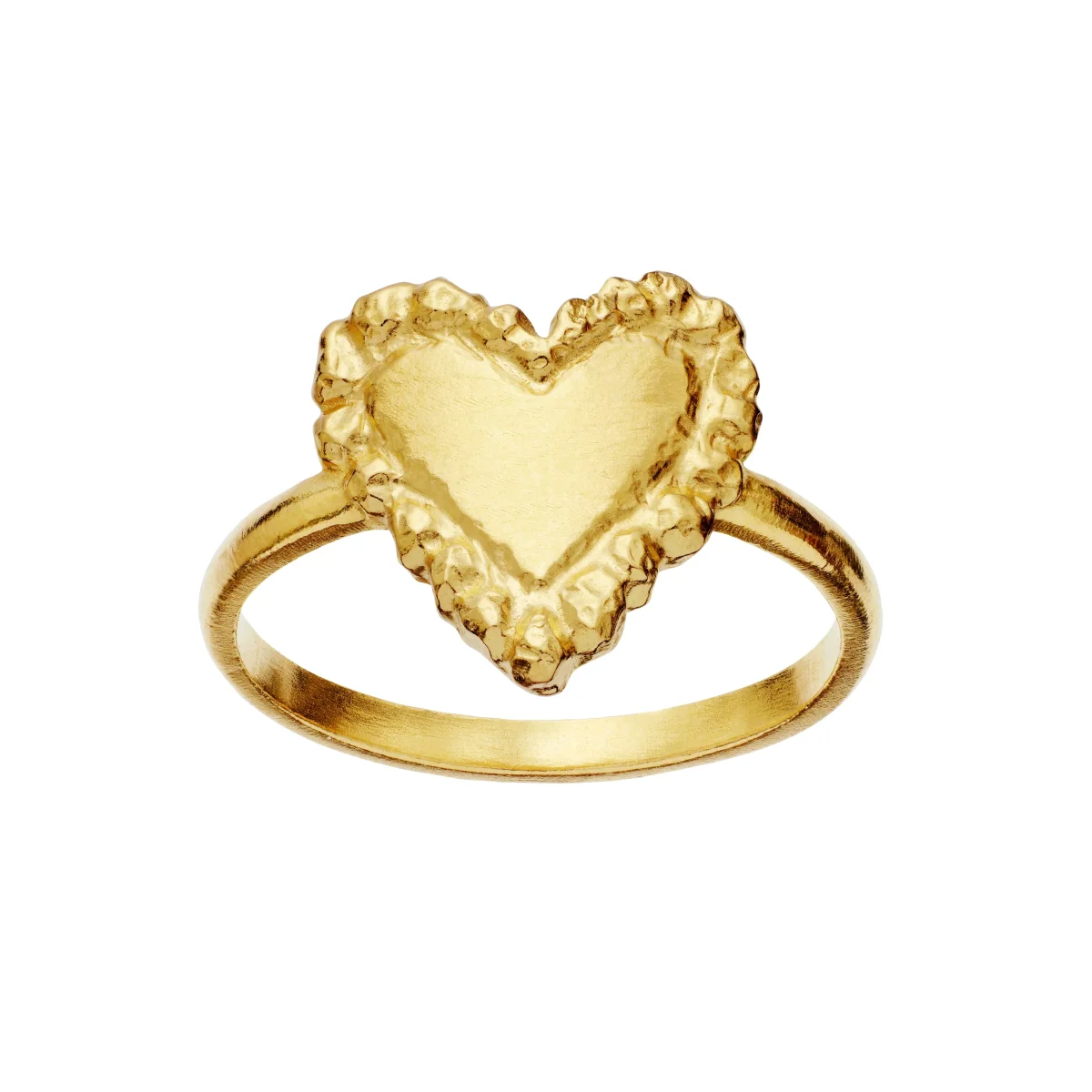 Maanesten Abra Forgyldt Hjerte Ring