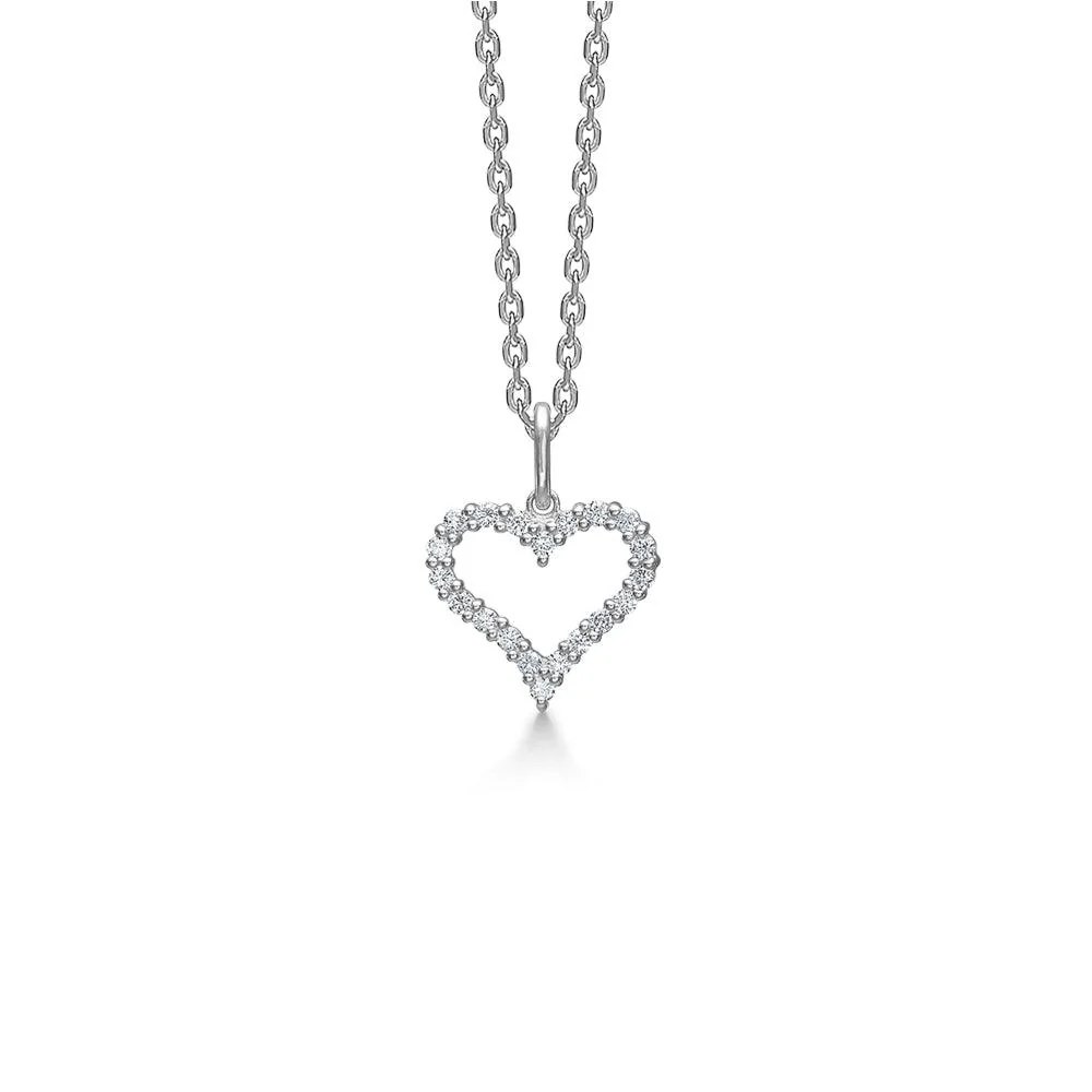 Mads Z Tender Heart 14kt Hvidguld Hjertevedhæng - Billede 2
