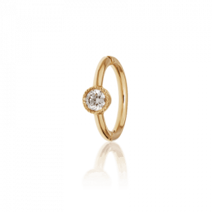 MARIA TASH 6.5mm Scalloped Diamond Clicker 18Kt guld